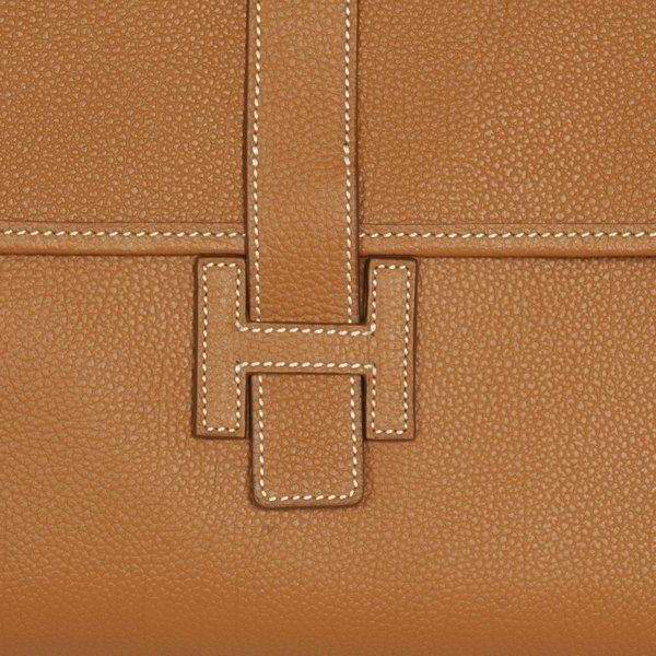 Best Hermes Large Leather H Handbag Light Coffee 6058